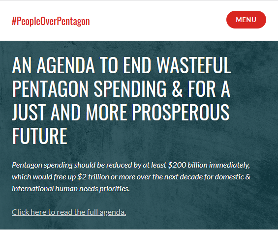 AN AGENDA TO END WASTEFUL PENTAGON SPENDING & FOR A JUST AND MORE PROSPEROUS FUTURE