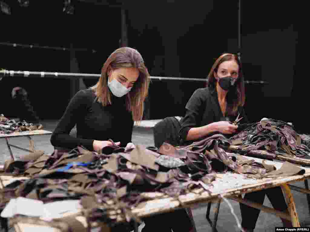 Scraps of waste fabric donated from various factories throughout Armenia are snipped into pieces&hellip;