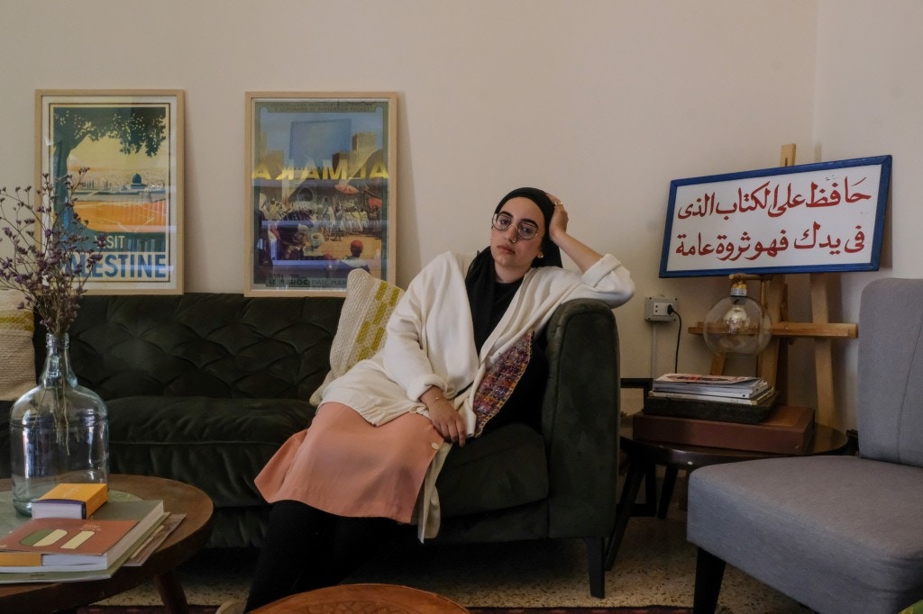 Jude Chehab is Hiba's daughter. She was sitting on that sofa when the explosion happened.