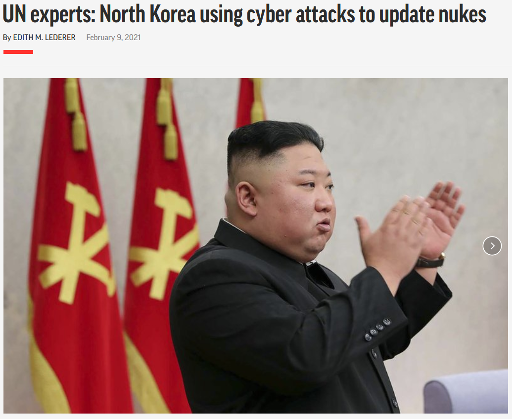 AP: UN experts: North Korea using cyber attacks to update nukes