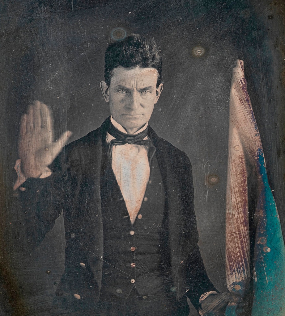 Portrait of abolitionist John Brown by Augustus Washington (1820/21 - 1875); quarter plate daguerreotype, circa 1846, from the National Portrait Gallery, Washington DC This is the earliest known portrait of John Brown, and the photographer Augustus Washington was the son of a former slave. (Photo by GraphicaArtis/Getty Images)
